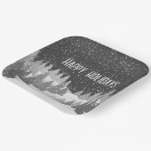 クリスマスウィンターパインズ ペーパープレート (傾斜あり)