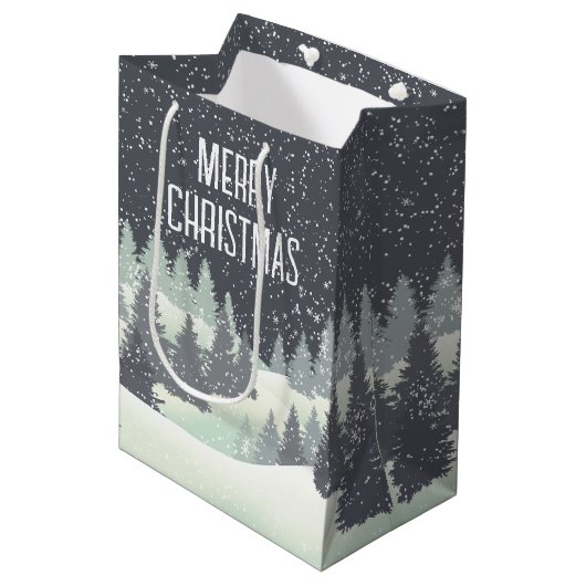 クリスマスウィンターパインズ ミディアムペーパーバッグ (正面アングル)