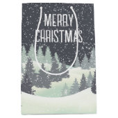 クリスマスウィンターパインズ ミディアムペーパーバッグ (正面)