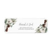 クリスマスウィンターパイン結婚ズ差出人住所 ラベル (正面)