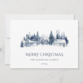 クリスマスウィンタービレッジブルー非写真事業 シーズンカード (正面)