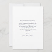 クリスマスウィンタービレッジランドスケープブルー写真 シーズンカード (裏面)