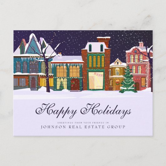 クリスマスウィンタービレッジ |おめでとう ポストカード (正面)