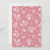 クリスマスウィンターピンクディアパインコーンベビーシャワー 招待状 (裏面)