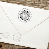 クリスマスウィンターファミリー差出人住所 セルフインキングスタンプ