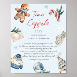 クリスマスウィンターファースト誕生日タイムカプセル ポスター