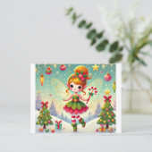 クリスマスウィンターフェアリーと彼女の魔法 ポストカード (スタンド正面)