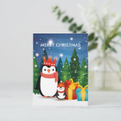 クリスマスウィンターフェスティバルファミリーペンギンパーティー シーズンポストカード (スタンド正面)