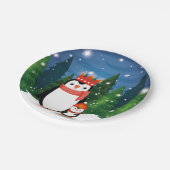 クリスマスウィンターフェスティバルファミリーペンギンパーティー ペーパープレート (アングル)