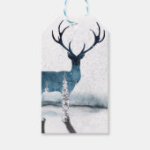 クリスマスウィンターフォレストディアー ギフトタグ (正面)