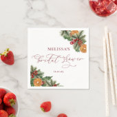 クリスマスウィンターフローラブライダルシャワー スタンダードカクテルナプキン (インサイチュ)