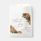 クリスマスウィンターフローラブライダルシャワー フェイバーバッグ (正面)