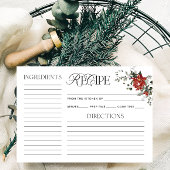 クリスマスウィンターブライダルシャワーレシピカード