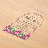 クリスマスウィンターブライダルシャワー アクリル招待状 (レイダウン)