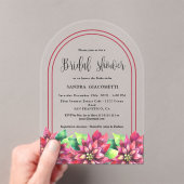 クリスマスウィンターブライダルシャワー アクリル招待状 (インサイチュ (ポータブル))