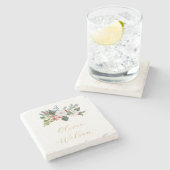 クリスマスウィンターブライダルシャワー ストーンコースター (横)