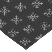 クリスマスウィンターブラックスノーフレーク雪フェスティバル ショートテーブルランナー (コーナー)