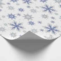 クリスマスウィンターブルーシルバースノーフレークグリッター