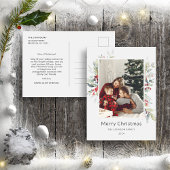 クリスマスウィンターブーケの赤い果実のワンフォト ポストカード