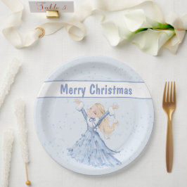 クリスマスウィンタープリンセスガールズ ペーパープレート