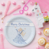 クリスマスウィンタープリンセスガールズ ペーパープレート (パーティー)