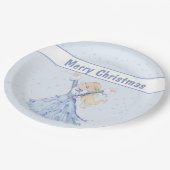 クリスマスウィンタープリンセスガールズ ペーパープレート (アングル)