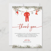 クリスマスウィンターベビーシャワーサンキューカード 招待状 (正面)
