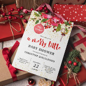 クリスマスウィンターベビーシャワーパーティの招待状 招待状