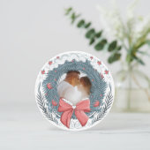 クリスマスウィンターベリパーソナライズされたー写真 シーズンカード (スタンド正面)