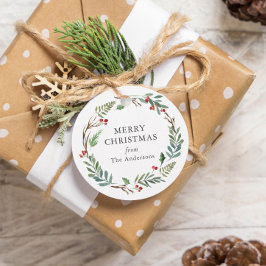 クリスマスウィンターベリーカスタムリースファミリー名 フェイバータグ