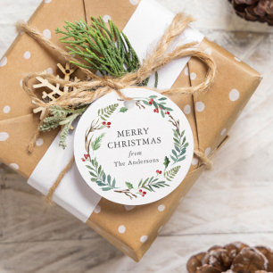 クリスマスウィンターベリーカスタムリースファミリー名 フェイバータグ