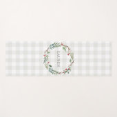 クリスマスウィンターベリーリース名前をカスタムする ヨガマット (正面(横))