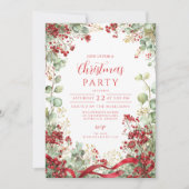 クリスマスウィンターベリーリース 招待状 (正面)