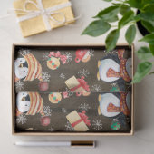 クリスマスウィンターペンギン雪の雪片子供へ 薄葉紙 (ギフト)