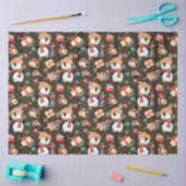 クリスマスウィンターペンギン雪の雪片子供へ 薄葉紙 (クラフト)