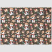 クリスマスウィンターペンギン雪の雪片子供へ 薄葉紙 (正面)