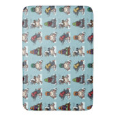 クリスマスウィンターペンギン雪合戦の漫画 バスマット (正面縦)