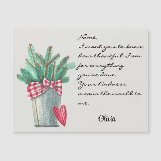 クリスマスウィンターホリデージェネリック磁気カード (正面)