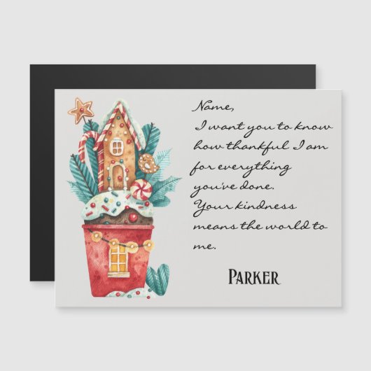 クリスマスウィンターホリデージェネリック磁気カード (正面/裏面)