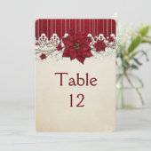 クリスマスウィンターホリデーテーブルカード 招待状 (スタンド正面)