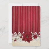 クリスマスウィンターホリデーテーブルカード 招待状 (裏面)