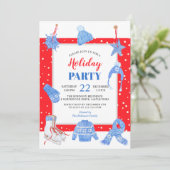 クリスマスウィンターホリデーパーティー外は寒い 招待状 (スタンド正面)