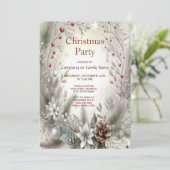 クリスマスウィンターホリデーパーティー招待状 招待状 (スタンド正面)