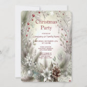 クリスマスウィンターホリデーパーティー招待状 招待状 (正面)
