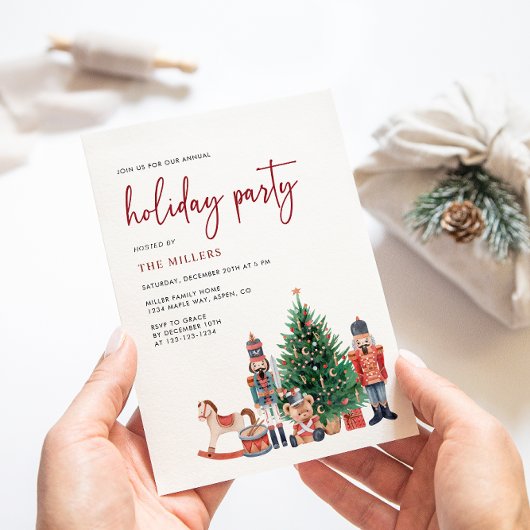 クリスマスウィンターホリデーパーティー 招待状