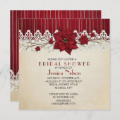 クリスマスウィンターホリデーブライダルシャワー 招待状 (正面/裏面)