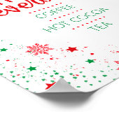 クリスマスウィンターホリデーホットビバレッジバーサイン ポスター (角)