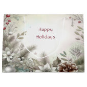 クリスマスウィンターホリデー抱き枕 ラージペーパーバッグ (正面)