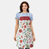 クリスマスウィンターホリデー エプロン (着用した状態)