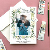 クリスマスウィンターボタニカルウォーター色 シーズンカード